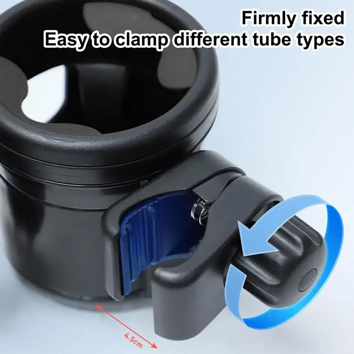 Stroller Cup Holder with Phone Holder, 3-in-1 Strollers Storage Rack & 360 Degrees Rotation Drink Holder Travel Friendly for Wheelchair Stroller Bike Walker Scooter