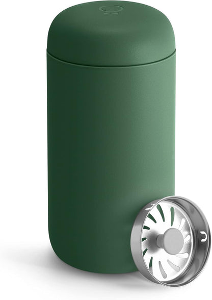 Carter Move Ceramic Lined Travel Coffee Mug 12 oz Stainless Steel | No Metallic Taste Coffee Tumbler, Leak-Proof Lid, Dishwasher Safe, Hot 12Hr Cold 24Hr, BPA-Free, Fits Cup Holders, Lemon Zest