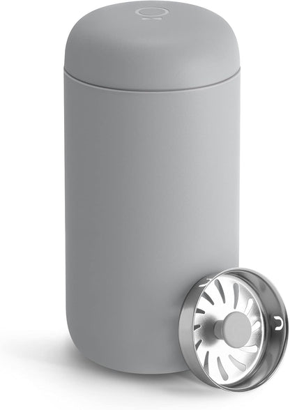 Carter Move Ceramic Lined Travel Coffee Mug 12 oz Stainless Steel | No Metallic Taste Coffee Tumbler, Leak-Proof Lid, Dishwasher Safe, Hot 12Hr Cold 24Hr, BPA-Free, Fits Cup Holders, Lemon Zest