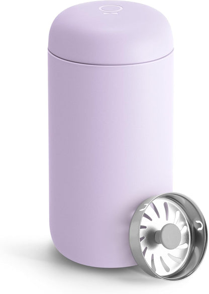 Carter Move Ceramic Lined Travel Coffee Mug 12 oz Stainless Steel | No Metallic Taste Coffee Tumbler, Leak-Proof Lid, Dishwasher Safe, Hot 12Hr Cold 24Hr, BPA-Free, Fits Cup Holders, Lemon Zest