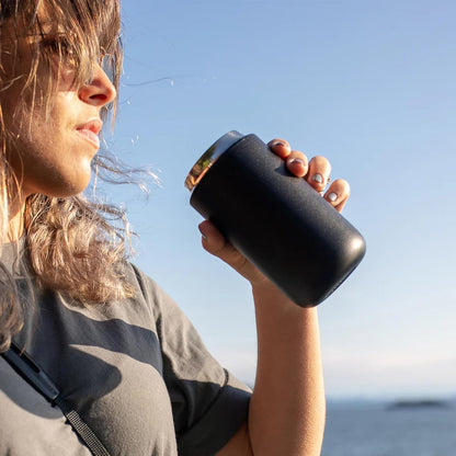 Carter Move Ceramic Lined Travel Coffee Mug 12 oz Stainless Steel | No Metallic Taste Coffee Tumbler, Leak-Proof Lid, Dishwasher Safe, Hot 12Hr Cold 24Hr, BPA-Free, Fits Cup Holders, Lemon Zest