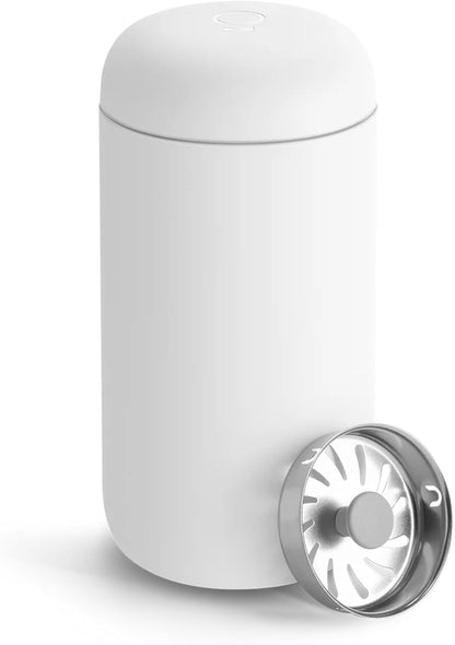 Carter Move Ceramic Lined Travel Coffee Mug 12 oz Stainless Steel | No Metallic Taste Coffee Tumbler, Leak-Proof Lid, Dishwasher Safe, Hot 12Hr Cold 24Hr, BPA-Free, Fits Cup Holders, Lemon Zest