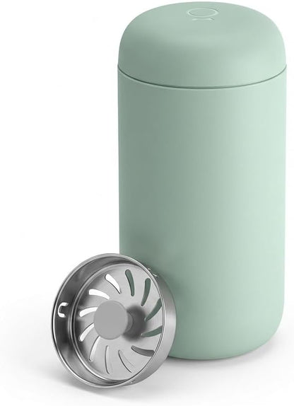 Carter Move Ceramic Lined Travel Coffee Mug 12 oz Stainless Steel | No Metallic Taste Coffee Tumbler, Leak-Proof Lid, Dishwasher Safe, Hot 12Hr Cold 24Hr, BPA-Free, Fits Cup Holders, Lemon Zest
