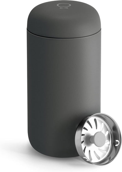 Carter Move Ceramic Lined Travel Coffee Mug 12 oz Stainless Steel | No Metallic Taste Coffee Tumbler, Leak-Proof Lid, Dishwasher Safe, Hot 12Hr Cold 24Hr, BPA-Free, Fits Cup Holders, Lemon Zest