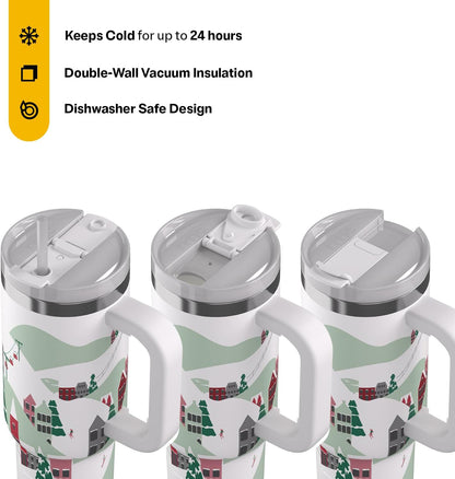 30oz Road Trip Tumbler, Insulated, Ceramic Lined, Apres Ski - Colors B
