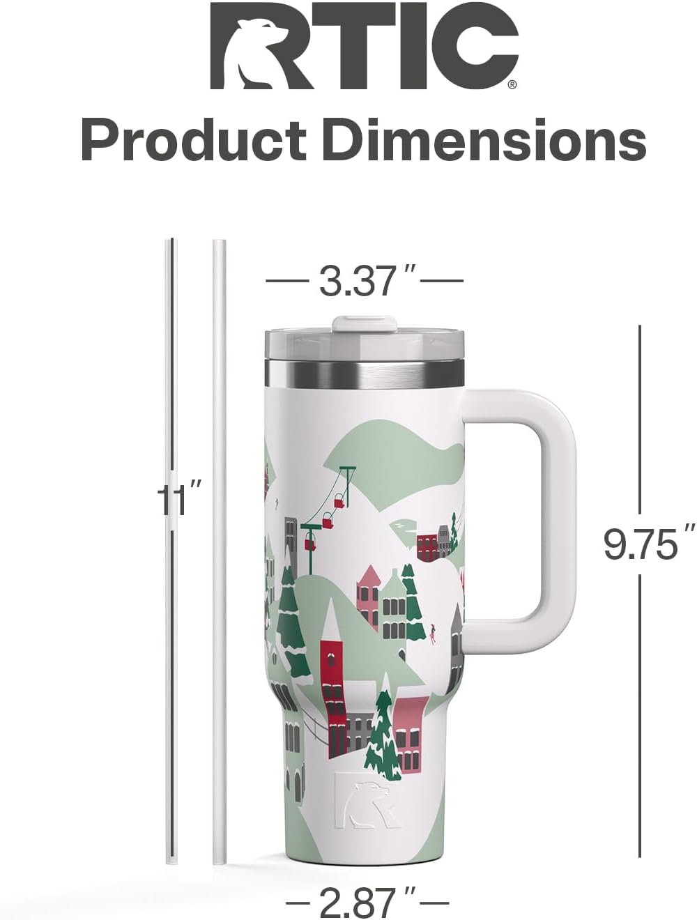 30oz Road Trip Tumbler, Insulated, Ceramic Lined, Apres Ski - Colors B