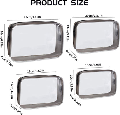 4PCS Diaper Bag Organizer Zipper Pouch Clear Travel Makeup Toiletry Storage Transparent Portable Travel Packing Clutch Cube Bags Small Cosmetic Bag Compact Car Accessories for Women Baby Nursing