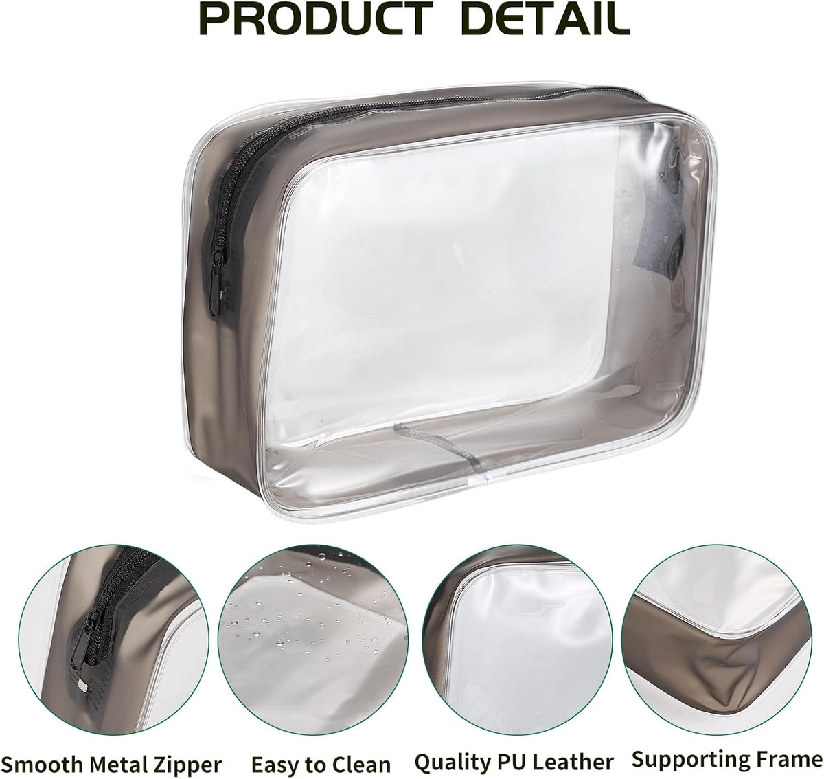 4PCS Diaper Bag Organizer Zipper Pouch Clear Travel Makeup Toiletry Storage Transparent Portable Travel Packing Clutch Cube Bags Small Cosmetic Bag Compact Car Accessories for Women Baby Nursing