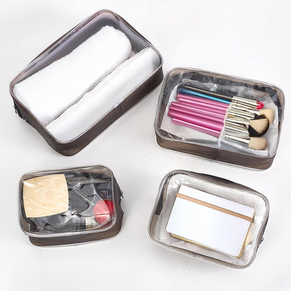 4PCS Diaper Bag Organizer Zipper Pouch Clear Travel Makeup Toiletry Storage Transparent Portable Travel Packing Clutch Cube Bags Small Cosmetic Bag Compact Car Accessories for Women Baby Nursing
