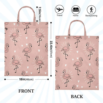 Flamingos Hearts Waterproof Travel Laundry Bag Easy Care 2 Pcs