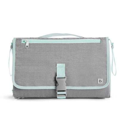 Portable Changing Pad – Lightweight and Compact Baby Diaper Changing Mat with Silver-Ion Technology, Includes 12 Diaper Disposal Bags, Grey