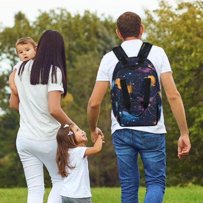 Butterfly Stars Diaper Bag Backpack for Travel, Waterproof Diaper Bag with Insulated Bottle Pockets & USB Port, Large Capacity Baby Bag for Moms & Dads