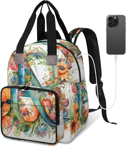 Butterfly Stars Diaper Bag Backpack for Travel, Waterproof Diaper Bag with Insulated Bottle Pockets & USB Port, Large Capacity Baby Bag for Moms & Dads