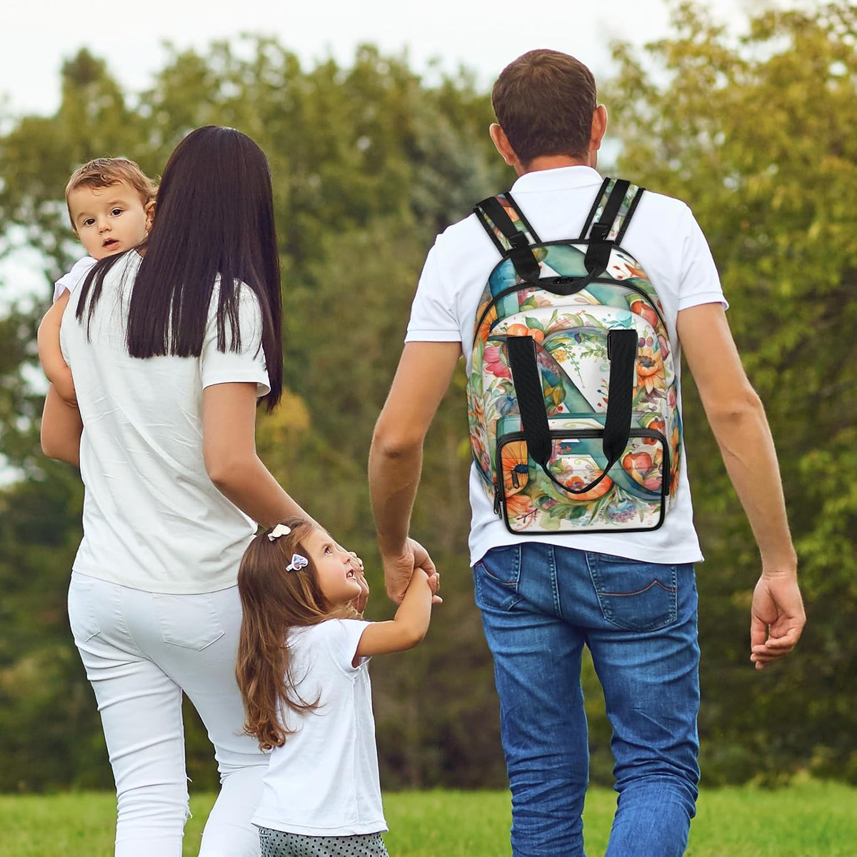 Butterfly Stars Diaper Bag Backpack for Travel, Waterproof Diaper Bag with Insulated Bottle Pockets & USB Port, Large Capacity Baby Bag for Moms & Dads
