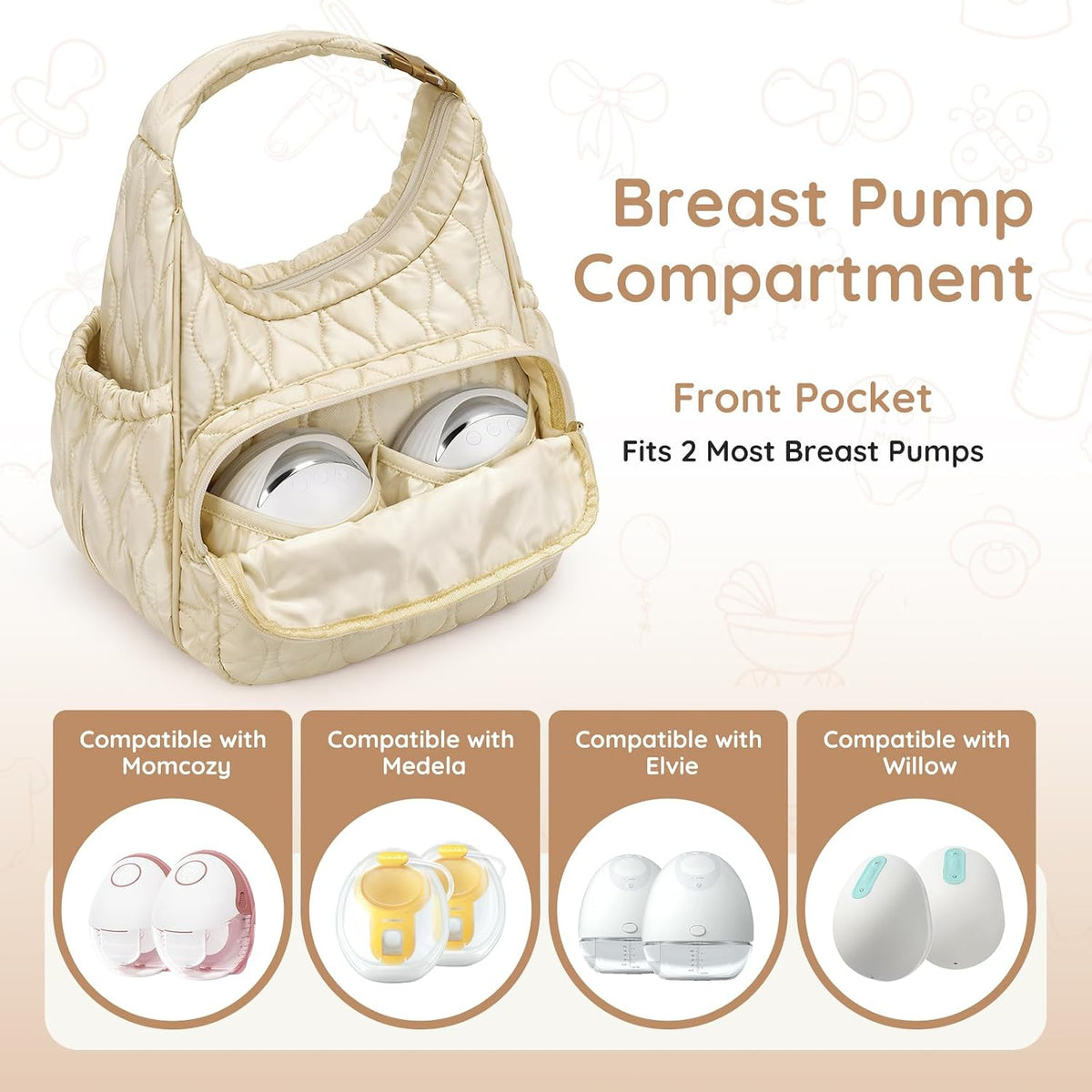 Breastmilk Cooler Bag with Ice Pack, Breast Pump Bag with Cooler