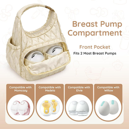 Breastmilk Cooler Bag with Ice Pack, Breast Pump Bag with Cooler