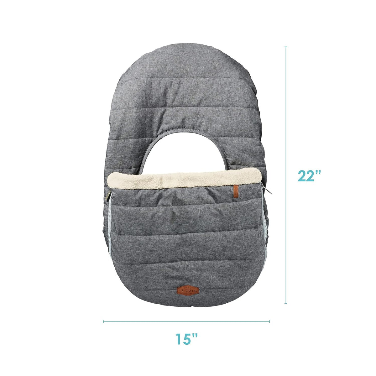 Baby Car Seat Cover, Blanket-Style Baby Stroller & Baby Carrier Cover, Heather Gray