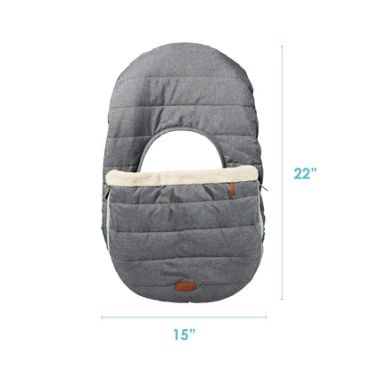 Baby Car Seat Cover, Blanket-Style Baby Stroller & Baby Carrier Cover, Heather Gray