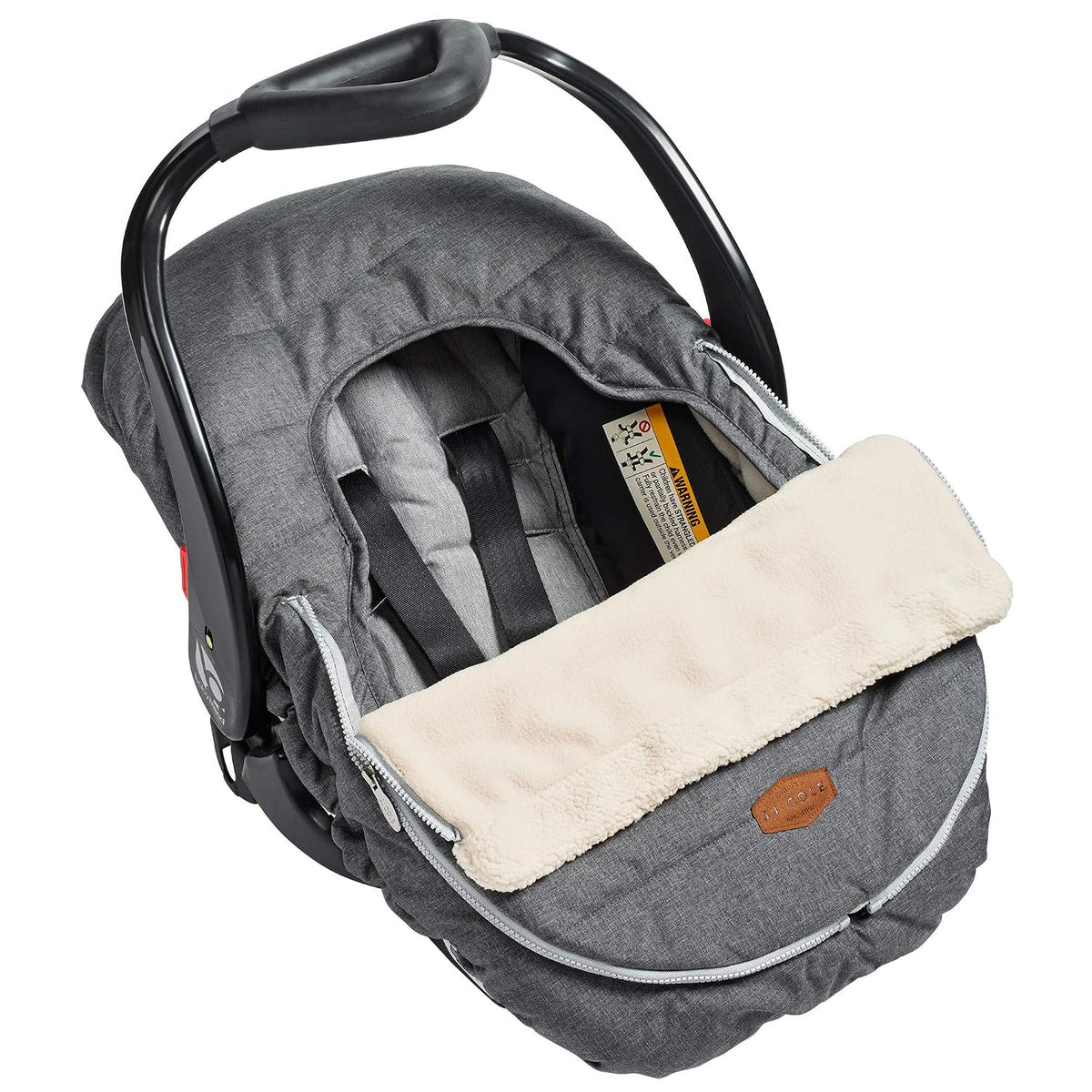 Baby Car Seat Cover, Blanket-Style Baby Stroller & Baby Carrier Cover, Heather Gray