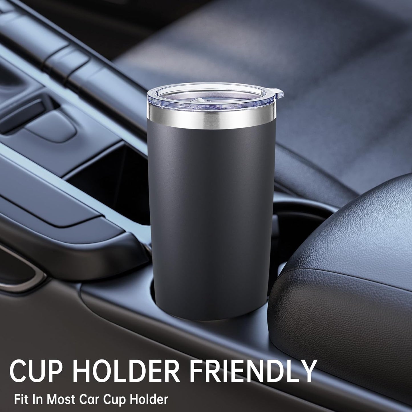 20 oz Tumblers Stainless Steel Tumbler with Lid, 1 Pack | Orange, 20oz Insulated Coffee Mug, Double Wall Vacuum, Powder Coated Cup, for Hot and Cold Drinks