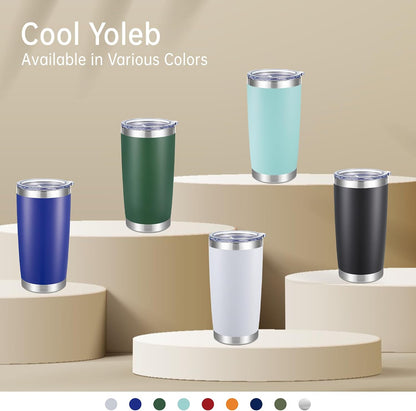 20 oz Tumblers Stainless Steel Tumbler with Lid, 1 Pack | Orange, 20oz Insulated Coffee Mug, Double Wall Vacuum, Powder Coated Cup, for Hot and Cold Drinks