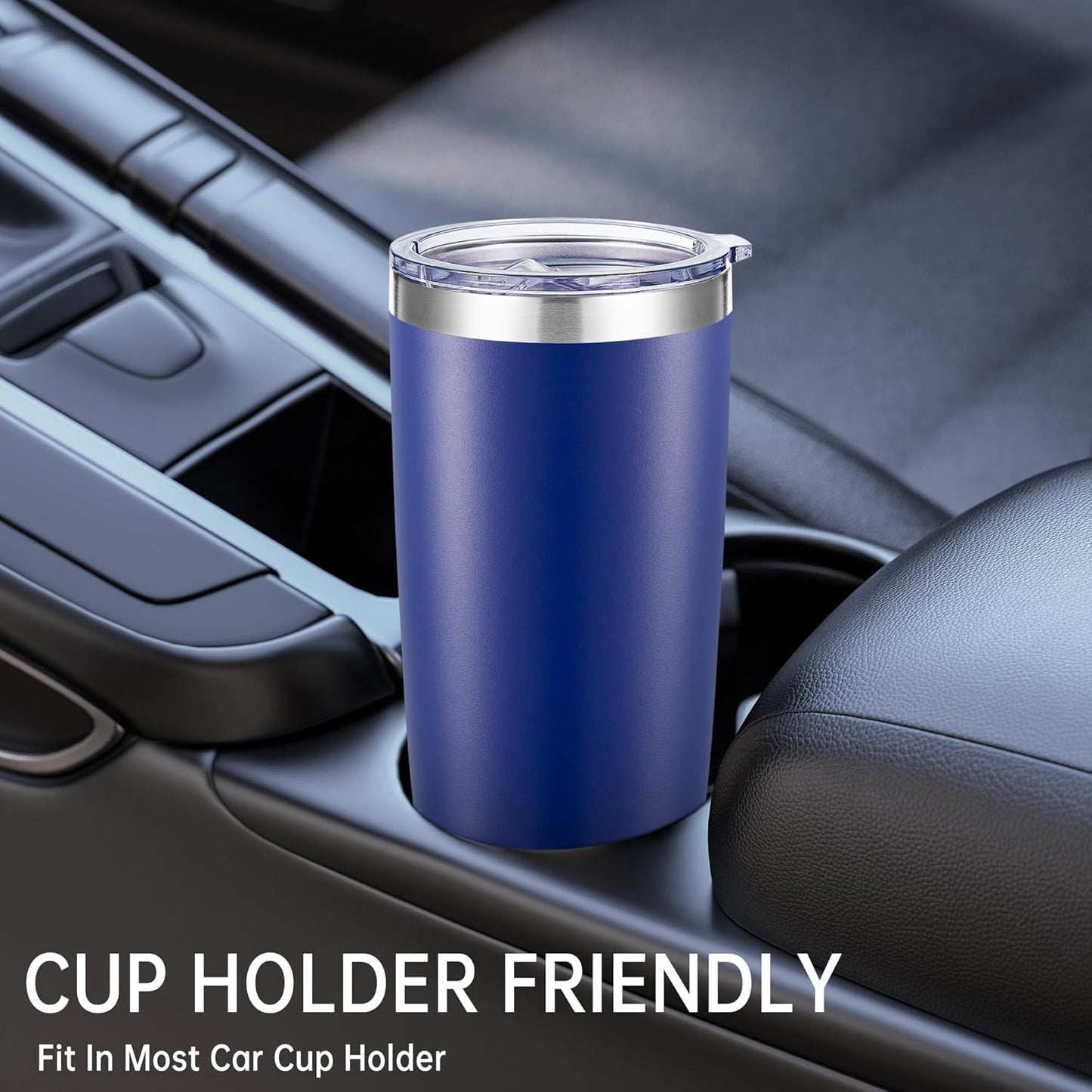 20 oz Tumblers Stainless Steel Tumbler with Lid, 1 Pack | Orange, 20oz Insulated Coffee Mug, Double Wall Vacuum, Powder Coated Cup, for Hot and Cold Drinks