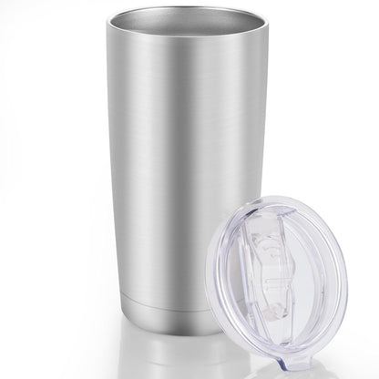 20 oz Tumblers Stainless Steel Tumbler with Lid, 1 Pack | Orange, 20oz Insulated Coffee Mug, Double Wall Vacuum, Powder Coated Cup, for Hot and Cold Drinks
