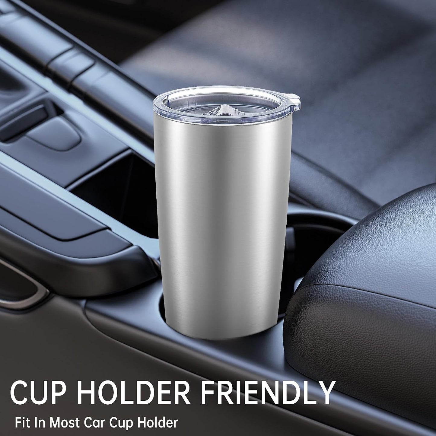 20 oz Tumblers Stainless Steel Tumbler with Lid, 1 Pack | Orange, 20oz Insulated Coffee Mug, Double Wall Vacuum, Powder Coated Cup, for Hot and Cold Drinks