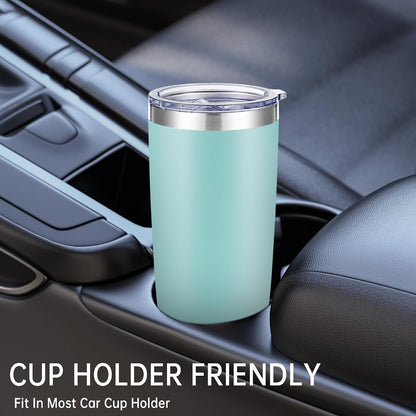 20 oz Tumblers Stainless Steel Tumbler with Lid, 1 Pack | Orange, 20oz Insulated Coffee Mug, Double Wall Vacuum, Powder Coated Cup, for Hot and Cold Drinks