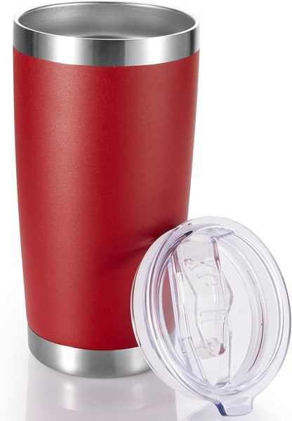 20 oz Tumblers Stainless Steel Tumbler with Lid, 1 Pack | Orange, 20oz Insulated Coffee Mug, Double Wall Vacuum, Powder Coated Cup, for Hot and Cold Drinks