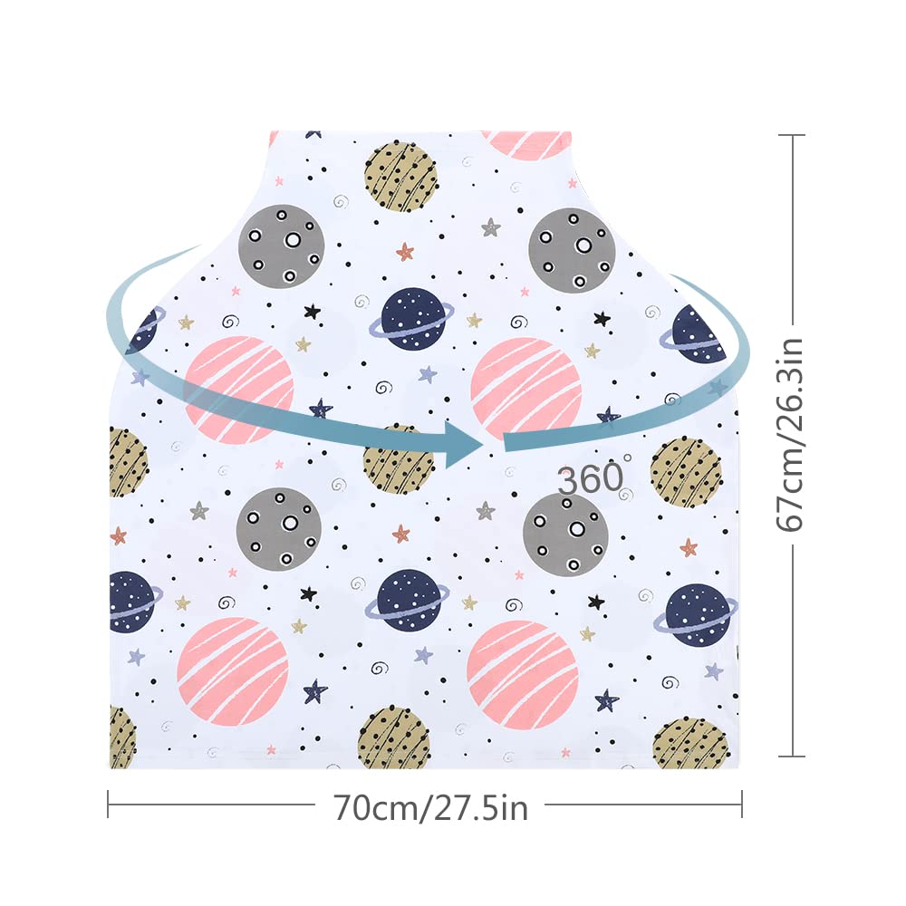 Nursing Cover Breastfeeding Scarf - Baby Car Seat Covers, Infant Stroller Cover, Carseat Canopy for Girls and Boys