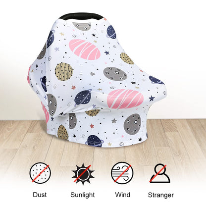 Nursing Cover Breastfeeding Scarf - Baby Car Seat Covers, Infant Stroller Cover, Carseat Canopy for Girls and Boys