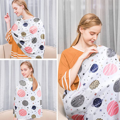 Nursing Cover Breastfeeding Scarf - Baby Car Seat Covers, Infant Stroller Cover, Carseat Canopy for Girls and Boys