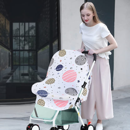 Nursing Cover Breastfeeding Scarf - Baby Car Seat Covers, Infant Stroller Cover, Carseat Canopy for Girls and Boys