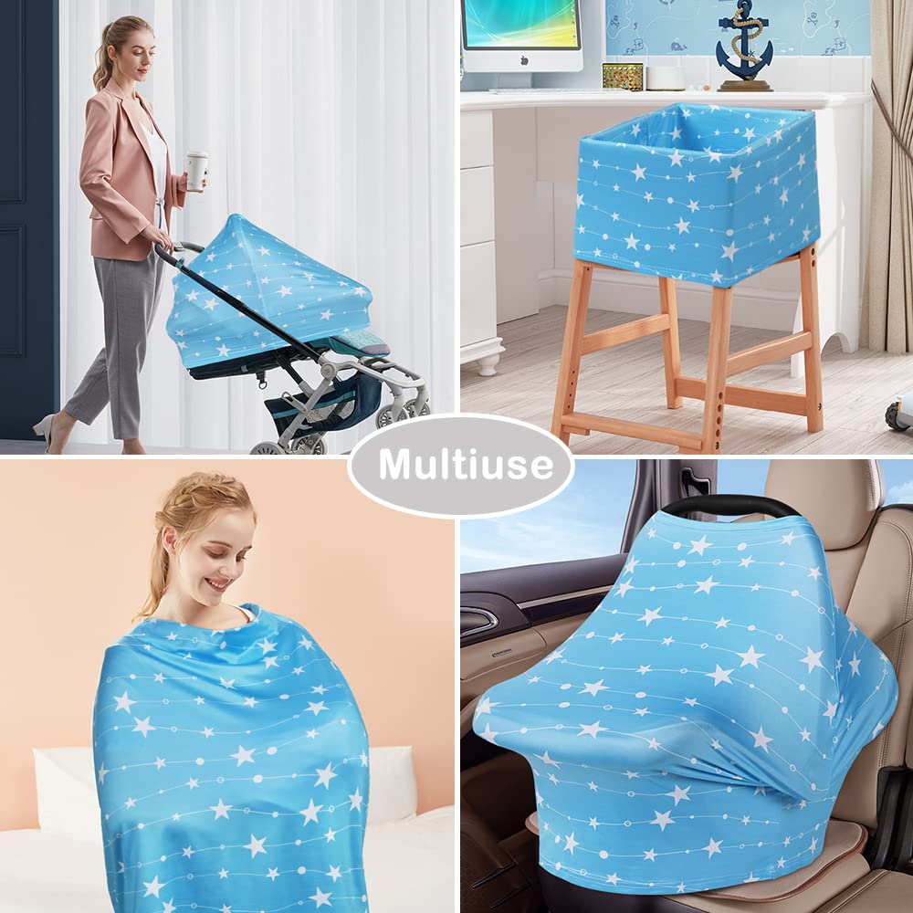 Nursing Cover Breastfeeding Scarf - Baby Car Seat Covers, Infant Stroller Cover, Carseat Canopy for Girls and Boys