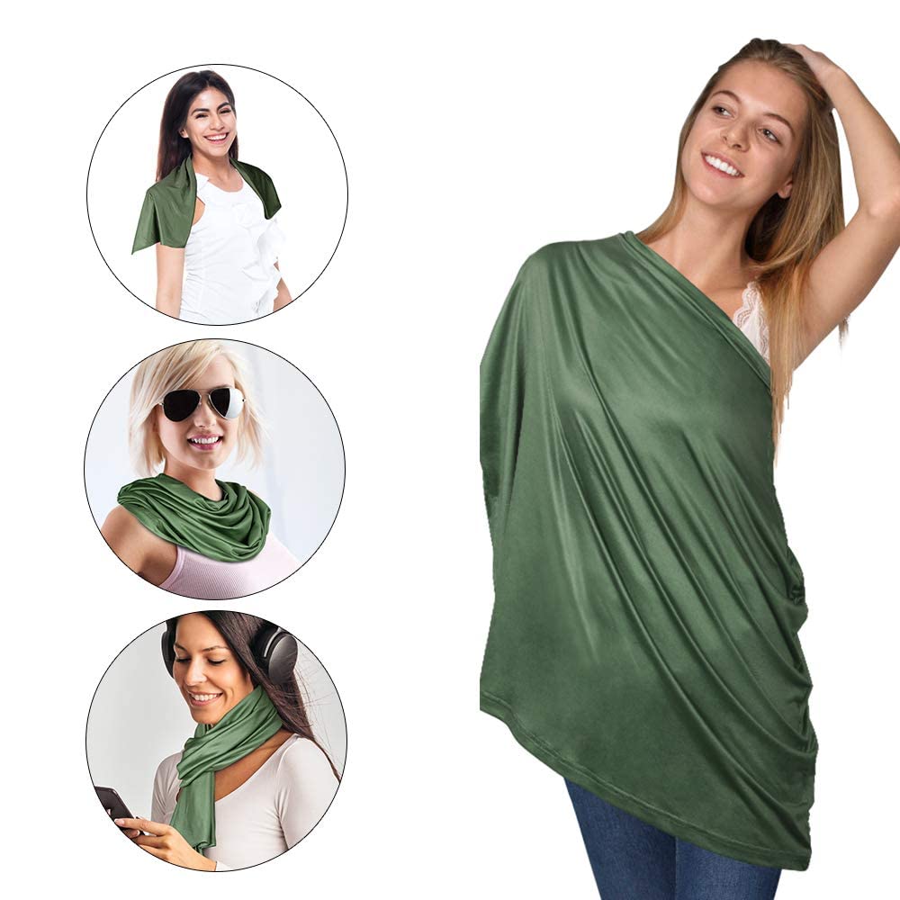 Nursing Cover Breastfeeding Scarf - Baby Car Seat Covers, Infant Stroller Cover, Carseat Canopy for Girls and Boys