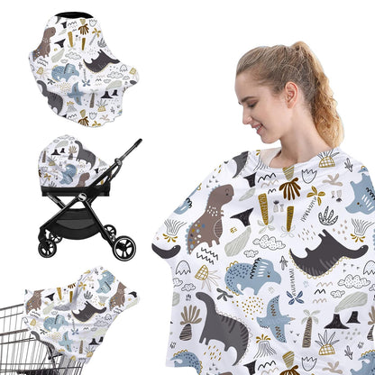 Nursing Cover Breastfeeding Scarf - Baby Car Seat Covers, Infant Stroller Cover, Carseat Canopy for Girls and Boys