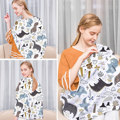 Nursing Cover Breastfeeding Scarf - Baby Car Seat Covers, Infant Stroller Cover, Carseat Canopy for Girls and Boys