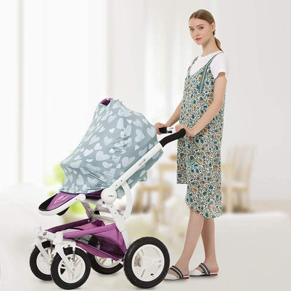 Nursing Cover Breastfeeding Scarf - Baby Car Seat Covers, Infant Stroller Cover, Carseat Canopy for Girls and Boys