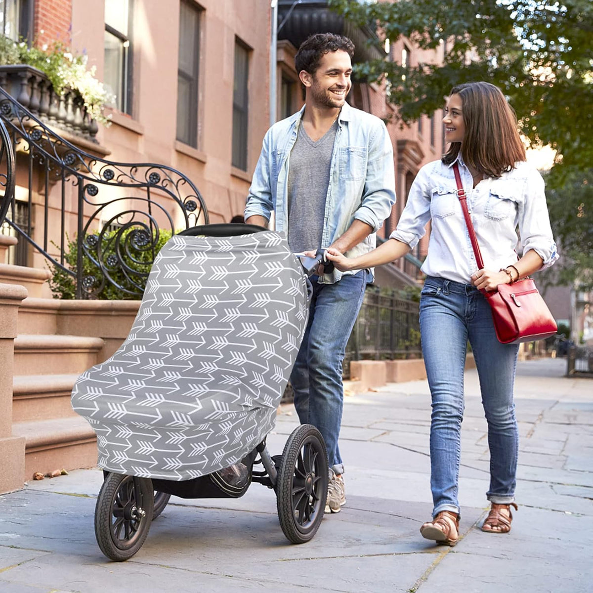 Nursing Cover Breastfeeding Scarf - Baby Car Seat Covers, Infant Stroller Cover, Carseat Canopy for Girls and Boys