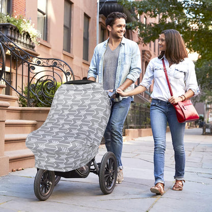 Nursing Cover Breastfeeding Scarf - Baby Car Seat Covers, Infant Stroller Cover, Carseat Canopy for Girls and Boys