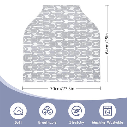 Nursing Cover Breastfeeding Scarf - Baby Car Seat Covers, Infant Stroller Cover, Carseat Canopy for Girls and Boys