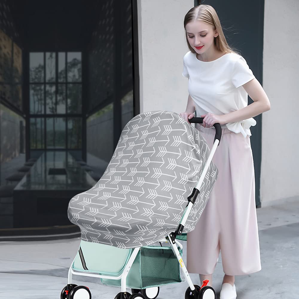 Nursing Cover Breastfeeding Scarf - Baby Car Seat Covers, Infant Stroller Cover, Carseat Canopy for Girls and Boys