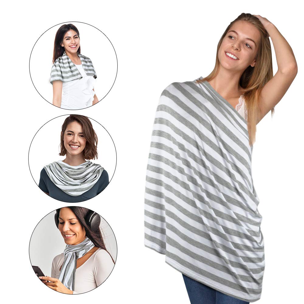 Nursing Cover Breastfeeding Scarf - Baby Car Seat Covers, Infant Stroller Cover, Carseat Canopy for Girls and Boys