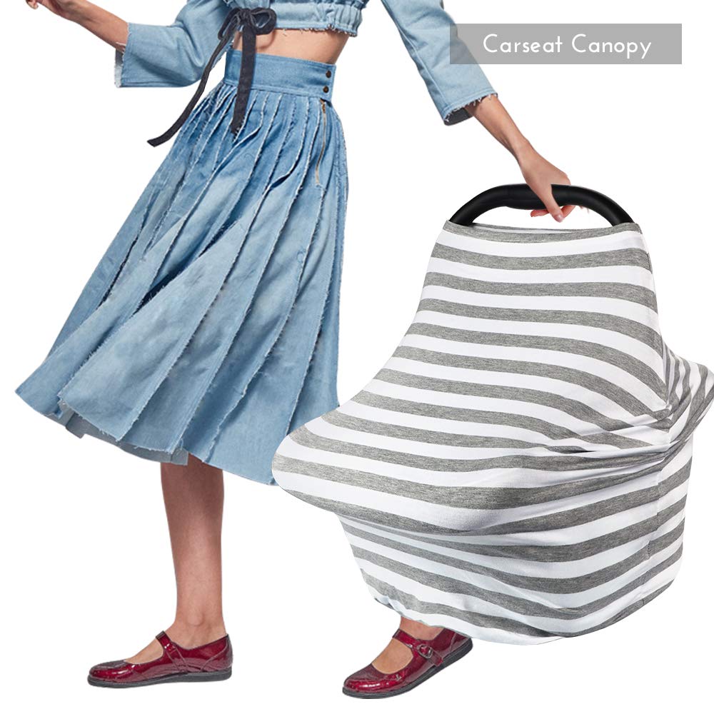 Nursing Cover Breastfeeding Scarf - Baby Car Seat Covers, Infant Stroller Cover, Carseat Canopy for Girls and Boys