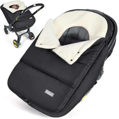 Orzbow Winter Car Seat Cover Baby - Waterproof Carseat Canopy, Light Grey