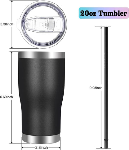 20oz Tumbler Stainless Steel Tumbler Cup with Lid And Straw Vacuum Insulated Double Wall Travel Coffee Mug(Pink 1 Pack)