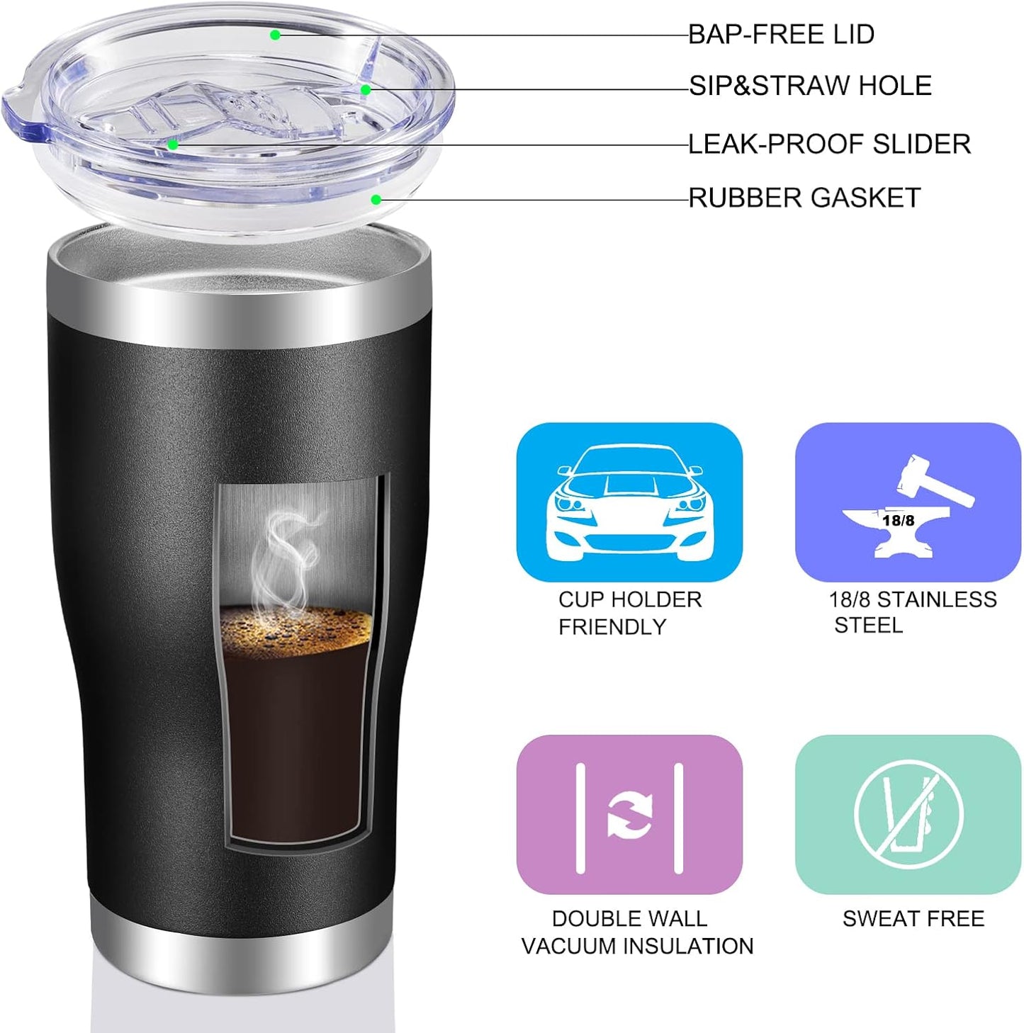 20oz Tumbler Stainless Steel Tumbler Cup with Lid And Straw Vacuum Insulated Double Wall Travel Coffee Mug(Pink 1 Pack)