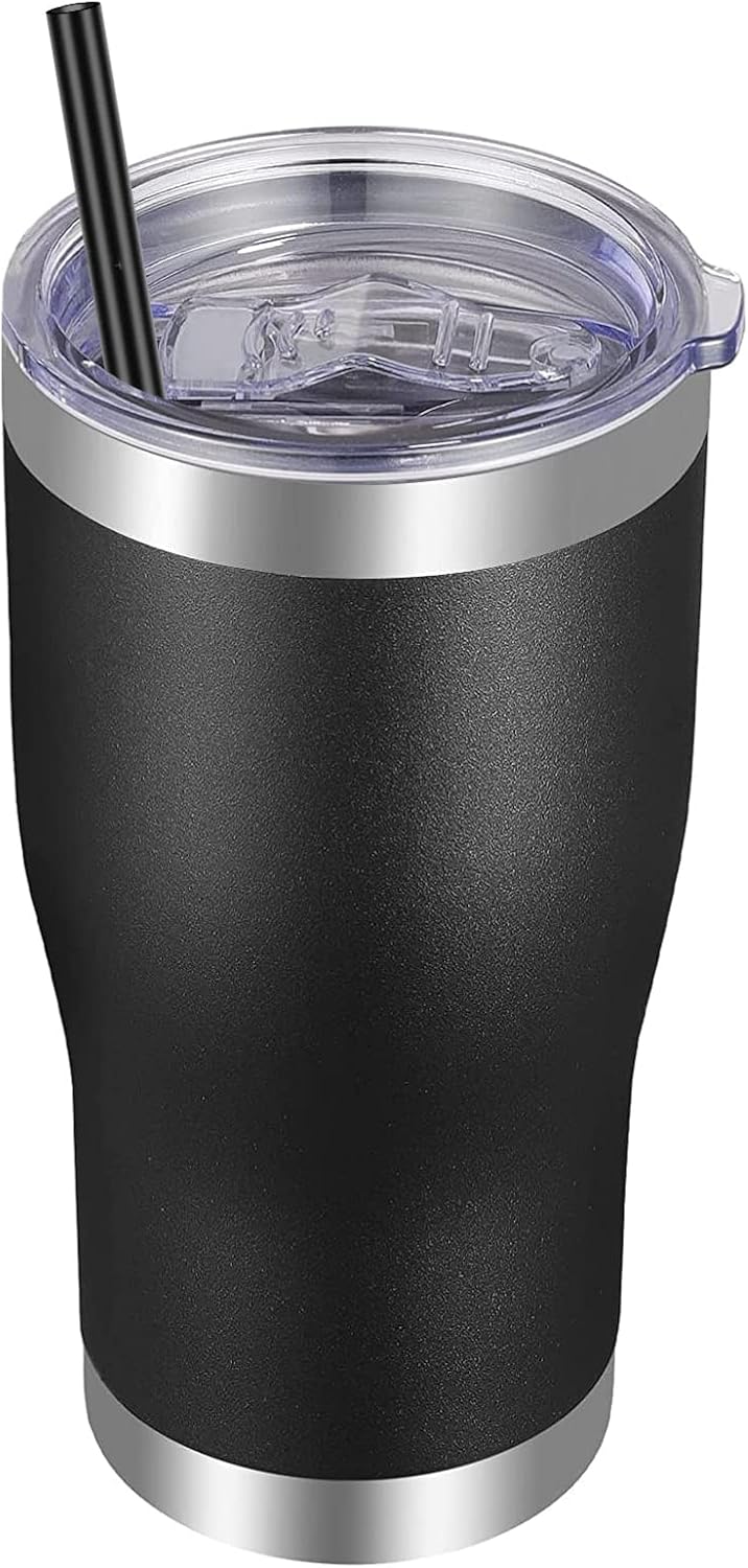 20oz Tumbler Stainless Steel Tumbler Cup with Lid And Straw Vacuum Insulated Double Wall Travel Coffee Mug(Pink 1 Pack)