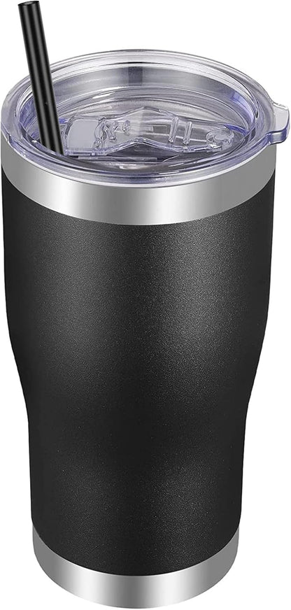 20oz Tumbler Stainless Steel Tumbler Cup with Lid And Straw Vacuum Insulated Double Wall Travel Coffee Mug(Pink 1 Pack)